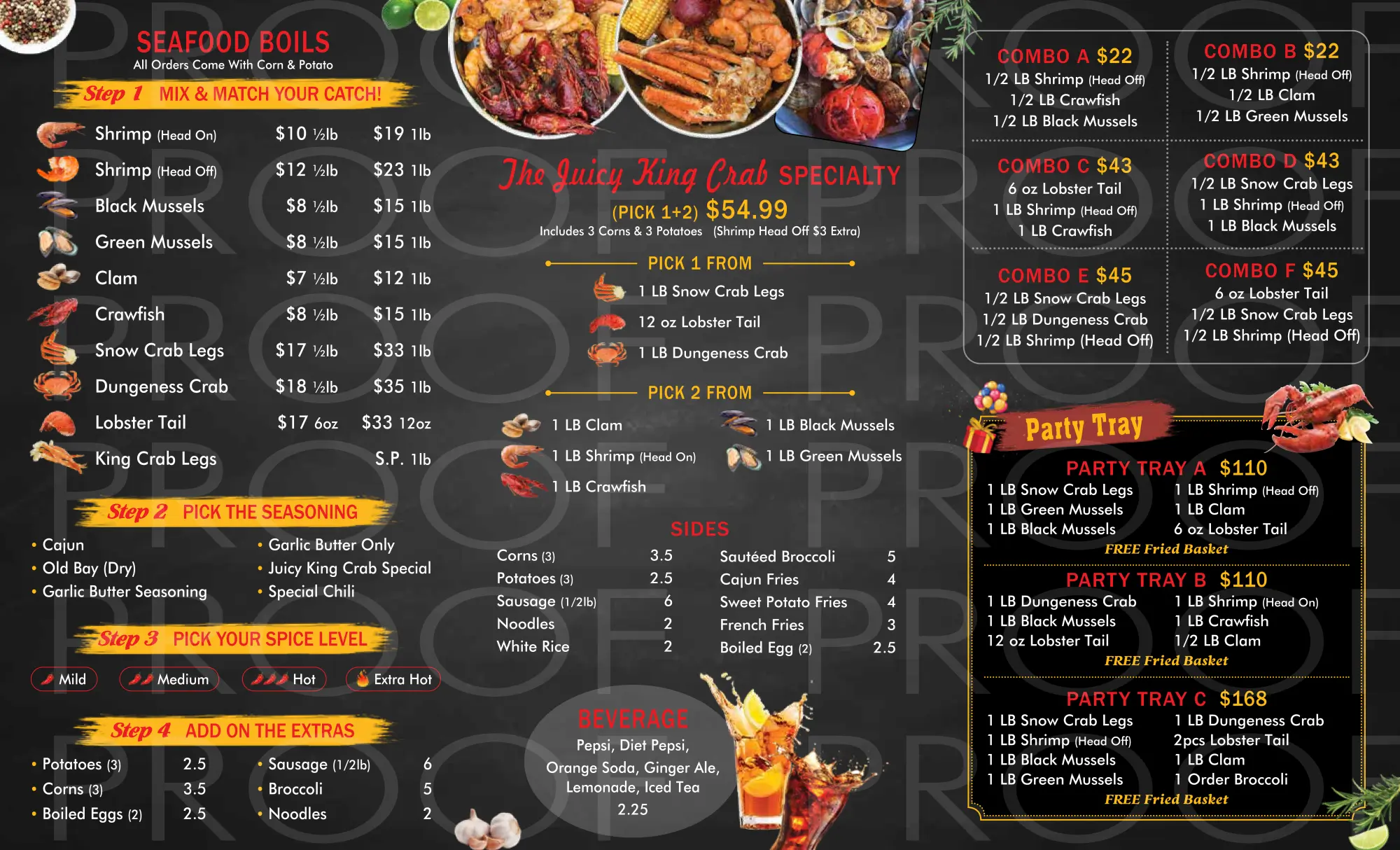 Restaurant menu 2, detailed description provided below