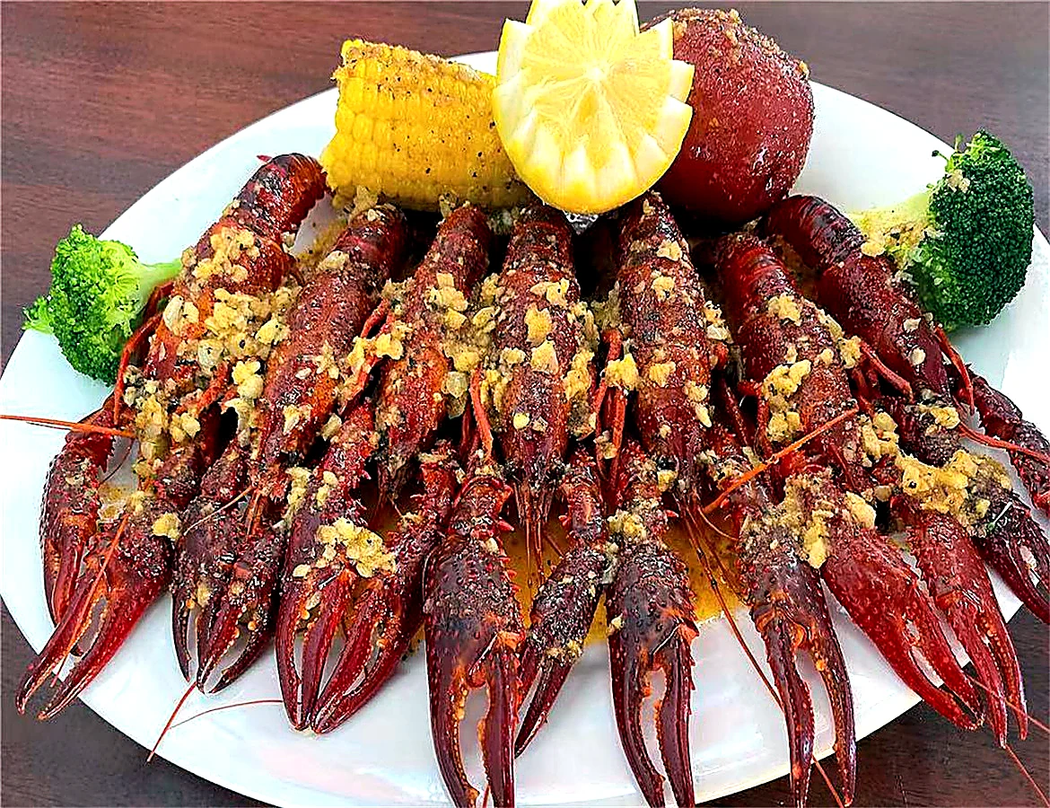Garlic Butter Crawfish at Juicy King Crab Express, Seafood Restaurant in Brooklyn